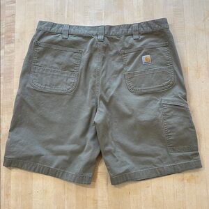 Carhartt Shorts Men’s Size 40 Relaxed Fit 10" Rigby Canvas Burnt Olive Green